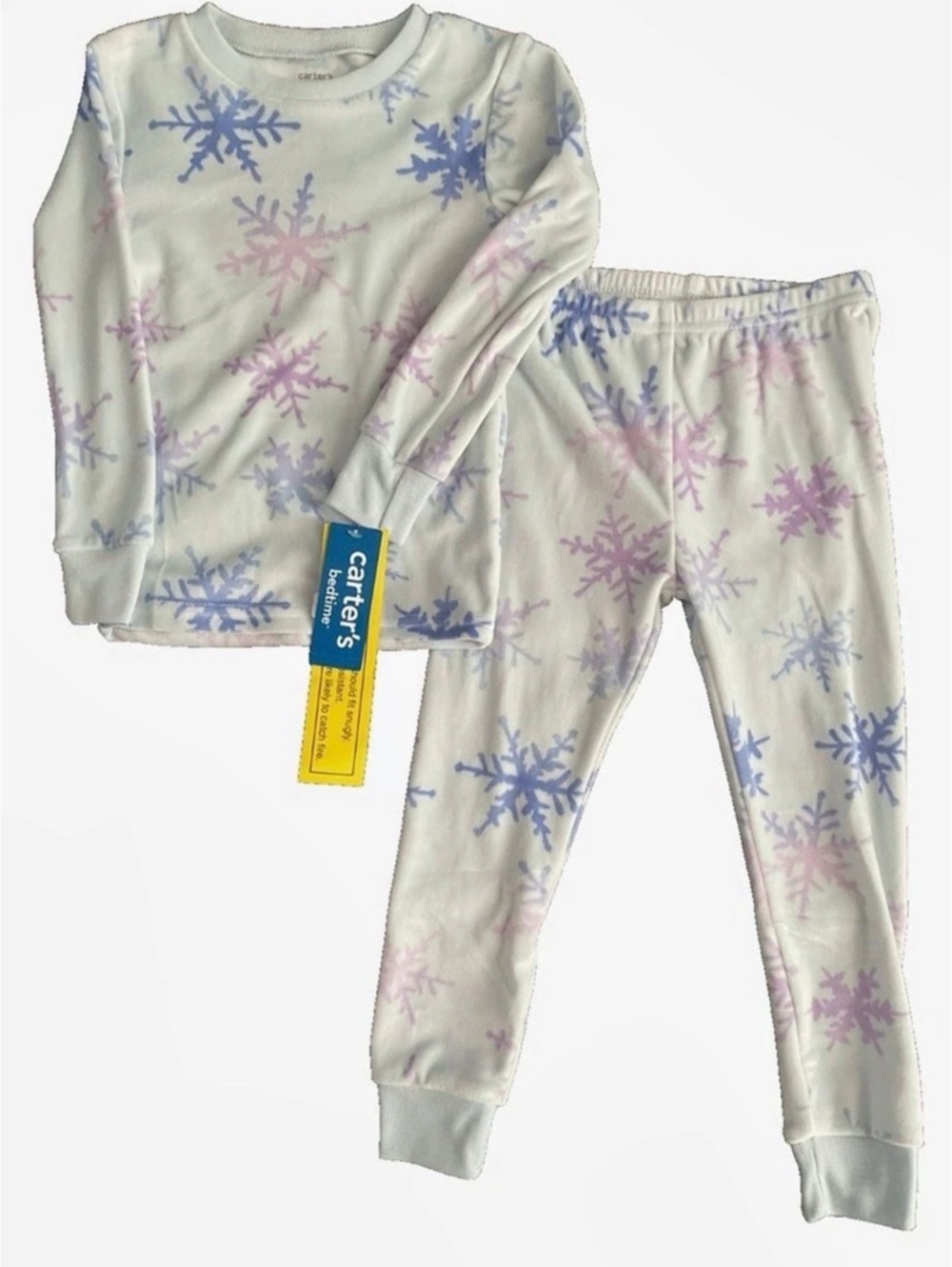 Carter's Toddler Girls Snowflake Velour Long-Sleeve 2-Piece Pajamas-NWT- Size 4T